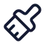 Paintbrush icon with stroke standard style