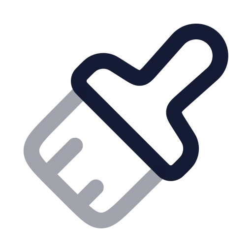 Paintbrush Icon in Twotone Rounded style
