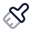 Paintbrush icon with twotone rounded style