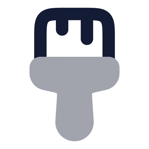 Paintbrush Vertical Icon in Bulk Rounded style