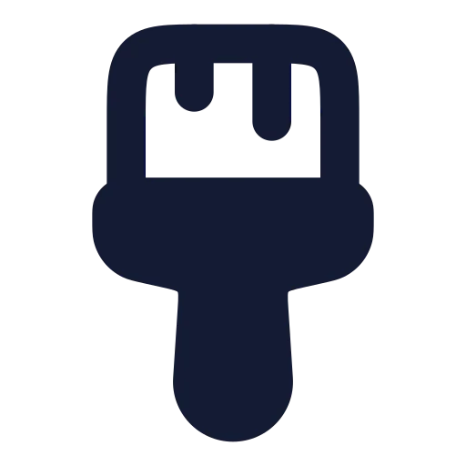 Paintbrush Vertical Icon in Solid Rounded style