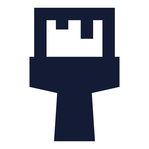 Paintbrush Vertical Icon in Solid Sharp style