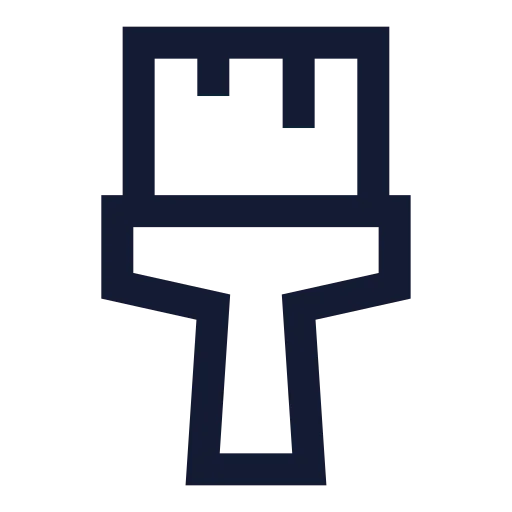 Paintbrush Vertical Icon in Stroke Sharp style