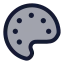 Palette icon with duotone rounded style