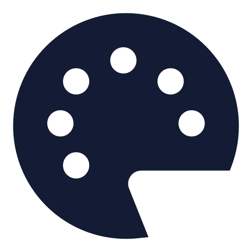 Palette Icon in Solid Sharp style