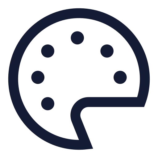 Palette Icon in Stroke Sharp style