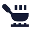 Pan icon with solid sharp style