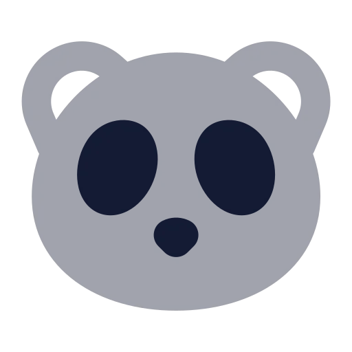 Panda Icon in Bulk Rounded style