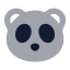 Panda icon with bulk rounded style