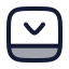 Panelbottomclose icon with duotone rounded style