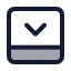 Panelbottomclose icon with duotone standard style