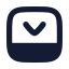 Panelbottomclose icon with solid rounded style