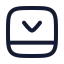Panelbottomclose icon with stroke rounded style