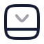 Panelbottomclose icon with twotone rounded style