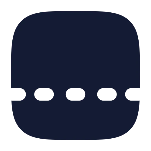 Panel Bottom Dashed Icon in Solid Rounded style