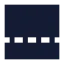 Panelbottomdashed icon with solid sharp style