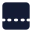 Panelbottomdashed icon with solid standard style