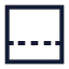 Panelbottomdashed icon with stroke sharp style