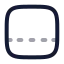 Panelbottomdashed icon with twotone rounded style