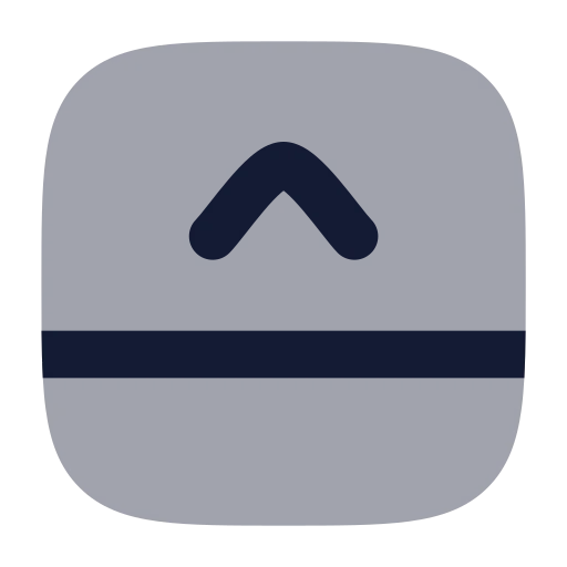 Panel Bottom Open Icon in Bulk Rounded style