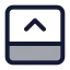 Panelbottomopen icon with duotone standard style