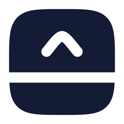 Panel Bottom Open Icon in Solid Rounded style
