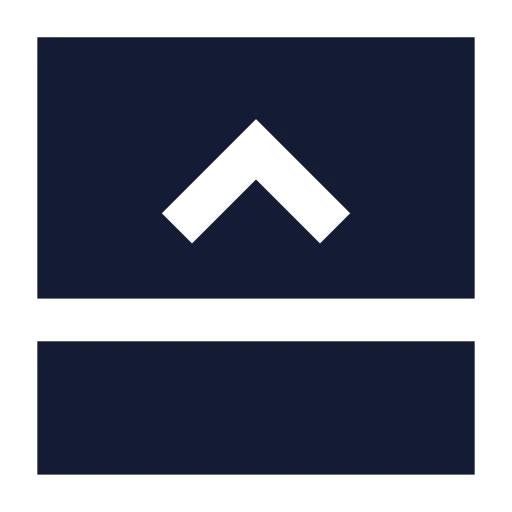 Panel Bottom Open Icon in Solid Sharp style