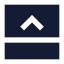 Panelbottomopen icon with solid sharp style