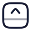 Panelbottomopen icon with twotone rounded style