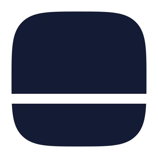 Panel Bottom Icon in Solid Rounded style