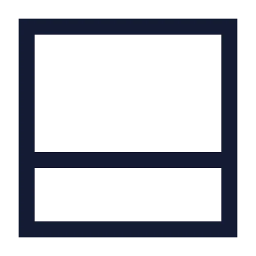 Panel Bottom Icon in Stroke Sharp style
