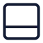 Panelbottom icon with stroke standard style