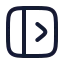 Panelleftclose icon with stroke rounded style