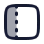 Panelleftdashed icon with duotone rounded style