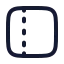 Panelleftdashed icon with stroke rounded style