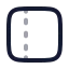 Panelleftdashed icon with twotone rounded style