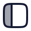 Panelleft icon with duotone rounded style