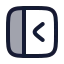 Panelleftopen icon with duotone rounded style