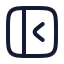 Panelleftopen icon with stroke rounded style