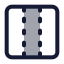 Panelleftrightdashed icon with duotone standard style