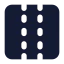 Panelleftrightdashed icon with solid standard style