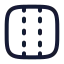 Panelleftrightdashed icon with stroke rounded style