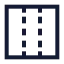 Panelleftrightdashed icon with stroke sharp style