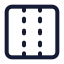 Panelleftrightdashed icon with stroke standard style