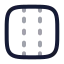 Panelleftrightdashed icon with twotone rounded style