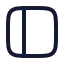 Panelleft icon with stroke rounded style