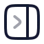 Panelrightclose icon with twotone rounded style