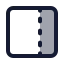 Panelrightdashed icon with duotone standard style