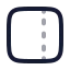 Panelrightdashed icon with twotone rounded style