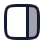 Panelright icon with duotone rounded style